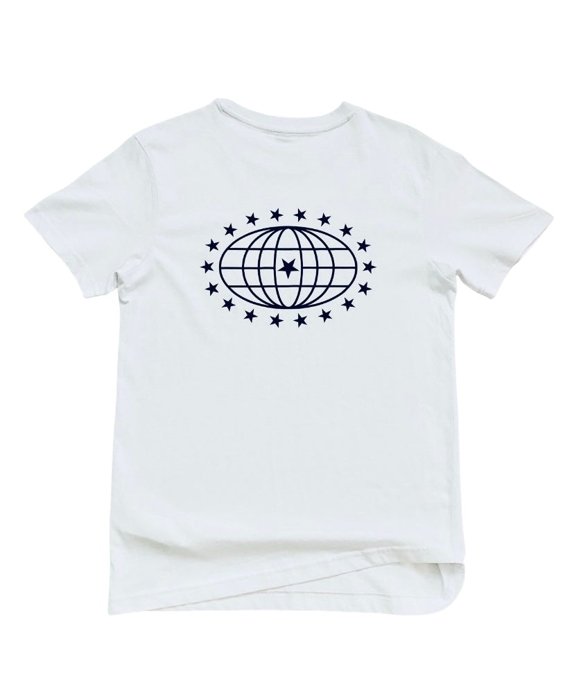 Transform Nineteen – Global Star Tee (white/Navy blue)