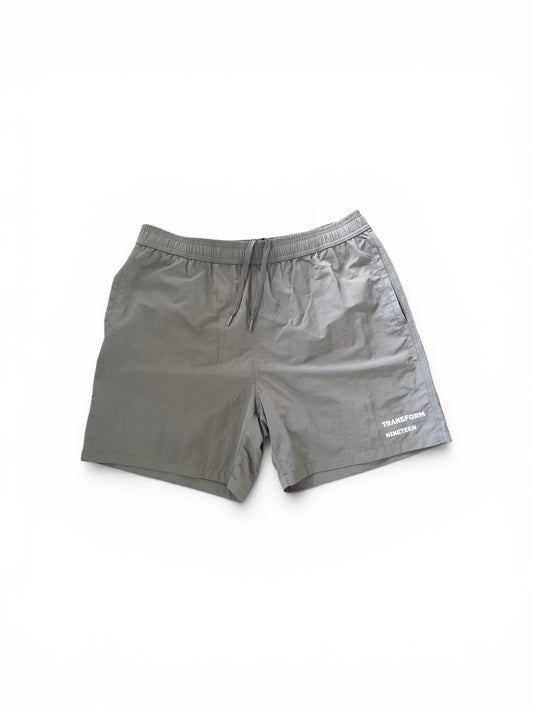 Grey logo shorts