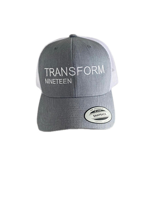 Transform Nineteen – Grey/White Mesh Trucker Cap