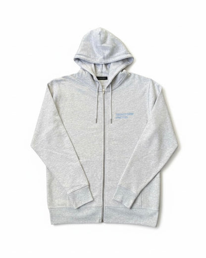 Transform Nineteen – Heather Grey Zip Hoodie (Blue Embroidery)